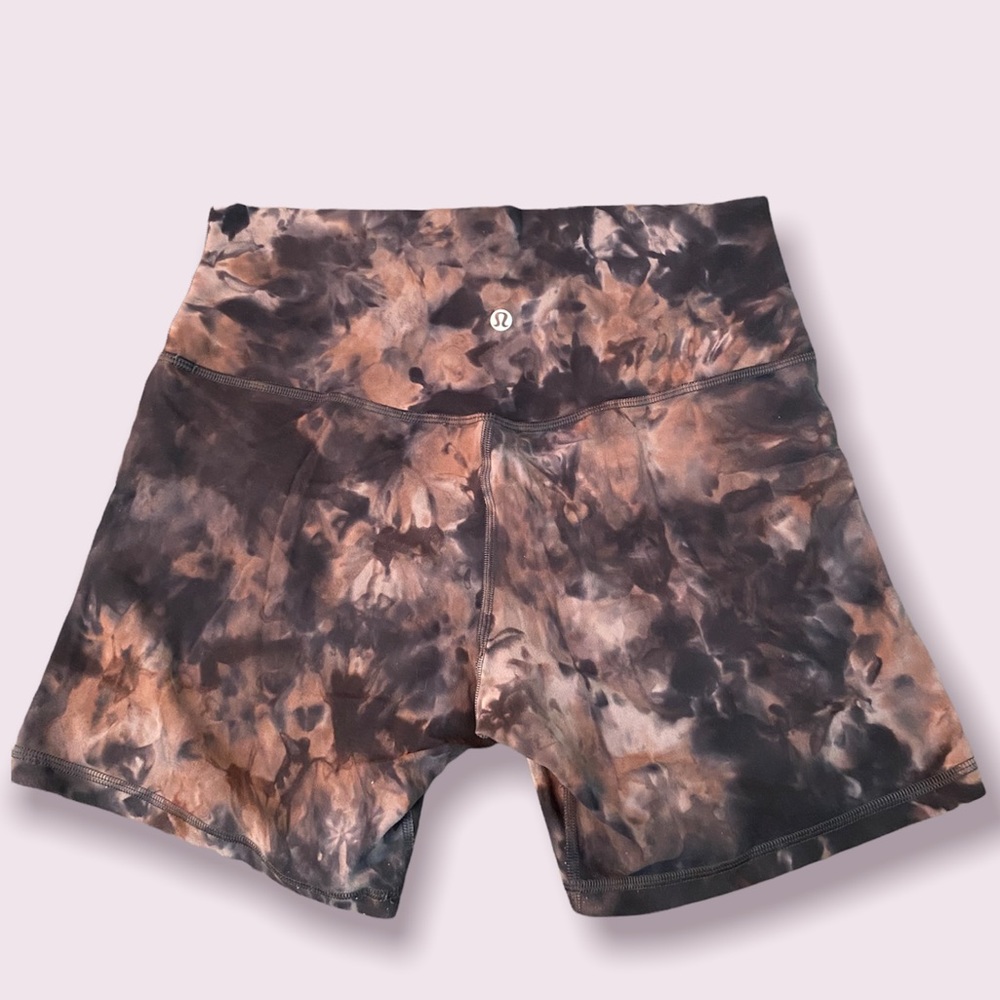Lululemon Align Short 6" size 10 Diamond Dye Graphite Grey Pink Pastel